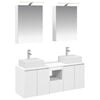vidaXL Badezimmerschrank-Set 5 stk. Wei&szlig; Holzwerkstoff