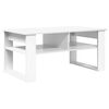 vidaXL Couchtisch mit Speicher Wei&szlig; 96 x 54 x 44 cm Holzwerkstoff