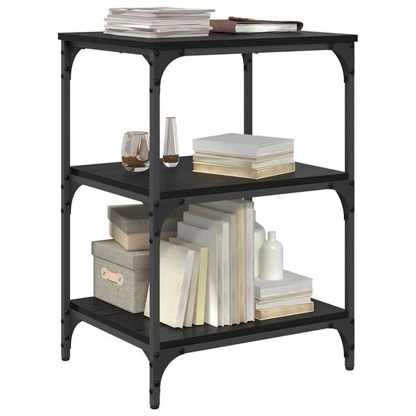 vidaXL Druckerst&auml;nder Schwarz Eichen-Optik 50 x 41 x 75 cm