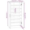 vidaXL Schuhschrank Hochglanz-Wei&szlig; 55x35x108 cm Holzwerkstoff