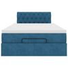 vidaXL Ottoman-Bett mit Matratze Dunkelblau 120x200 cm Samt