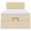 vidaXL Ottoman-Bett mit Matratze Creme 90x190 cm Stoff