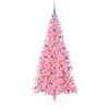 vidaXL Weihnachtsbaum mit 300 LEDs mit St&auml;nder Rosa 210 cm PVC