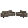 vidaXL Sofa 2 Stk. Dunkelgrau Stoff