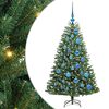 vidaXL K&uuml;nstlicher klappbarer Weihnachtsbaum mit 150 LEDs Gr&uuml;n 120 cm