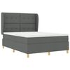 vidaXL Boxspringbett mit Matratze Dunkelgrau 90x190 cm Dunkelgrau
