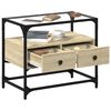 vidaXL TV-Schrank mit Glasplatte Sonoma-Eiche 60x35x51cm Holzwerkstoff