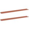 vidaXL Wandregal mit Regal 2 pcs Rot 115 x 9 x 3 cm Holzwerkstoff