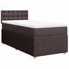 vidaXL Boxspringbett mit Matratze Dunkelbraun 90x190 cm Stoff
