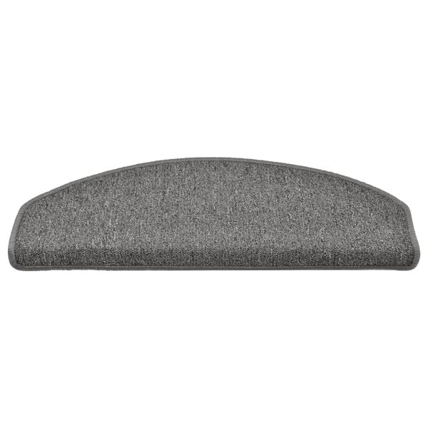 vidaXL Stufenmatten 15 Stk. 65x24x4 cm Dunkelgrau Halbrund Groß