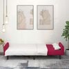 vidaXL Schlafsofa 2-Sitzer Weinrot Samt