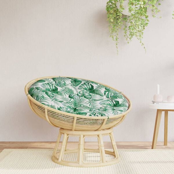 vidaXL Kissen Rund Blattmuster &Oslash; 100x11 cm Oxford-Gewebe