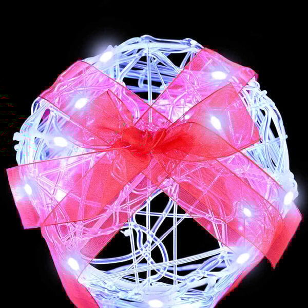 vidaXL Geschenkbox Dekoration 3 pcs Kaltweiß 20 x 20 x 21 cm Acryl