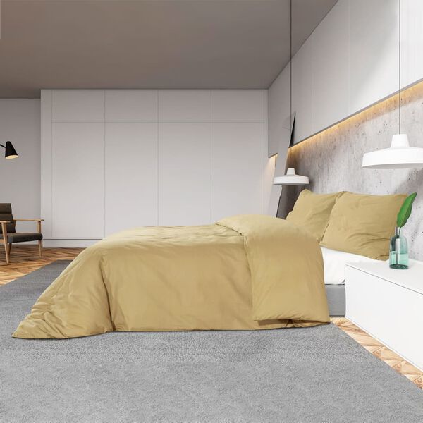 vidaXL Bettwäsche-Set Taupe 200x220 cm Leichte Mikrofaser