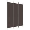 vidaXL 3-tlg. Paravent Braun 150x200 cm Stoff