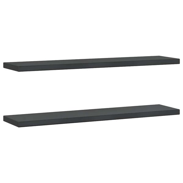 vidaXL Wandregale 2 Stk. 100x23,5 cm Schwarz Edelstahl