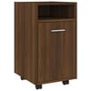 vidaXL Beistellschrank mit Rollen Braun Eichen-Optik 33x38x60 cm
