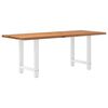 vidaXL Esstisch mit Baumkanten 200x80x74cm Massivholz Eiche Rechteckig
