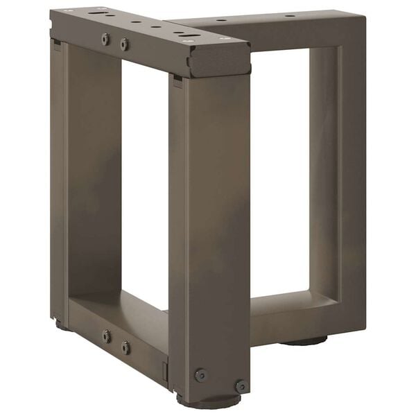 vidaXL Couchtischbeine T-Form 2 Stk. Naturstahl 30x25x(30-31) cm Stahl