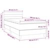 vidaXL Boxspringbett mit Matratze & LED Schwarz 80x200 cm Stoff