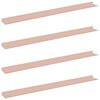 vidaXL Schwebendes Regal 4 stk. Rosa 100 x 9 x 2,5 cm Stahl