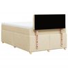 vidaXL Boxspringbett mit Matratze Creme 120x190 cm Stoff