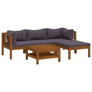 vidaXL 5-tlg. Garten-Lounge-Set mit Auflage Massivholz Akazie