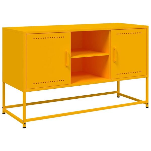 vidaXL TV-Schrank Senfgelb 100,5x39x60,5 cm Stahl