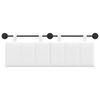 vidaXL H&auml;ngevorderseite Wandmontiert Wei&szlig; 150 x 55 x 5 cm Stoff