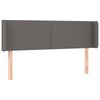 vidaXL Kopfteil mit Ohren Grau 147x16x78/88 cm Kunstleder