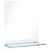 vidaXL Wandspiegel mit Regal 20&times;40 cm Hartglas