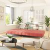 vidaXL Schlafsofa 2-Sitzer Rosa Samt