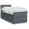 vidaXL Boxspringbett mit Matratze Dunkelgrau 90x190 cm Samt
