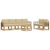 vidaXL Outdoor-Sofagarnitur 7 stk. 6-Sitzer Wei&szlig; und Beige