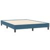 vidaXL Boxspringbett mit Matratze & LED Dunkelblau 140x210 cm Samt