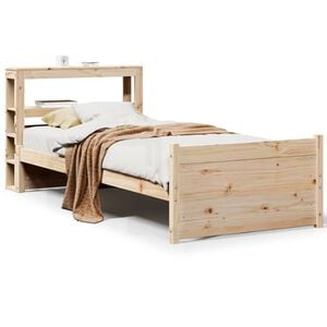 vidaXL Bettgestell mit Kopfteil ohne Matratze 75x190 cm