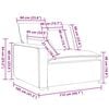 vidaXL Modulares Sofa Endmodul mit Armlehne Kissen Schwarz 100 cm