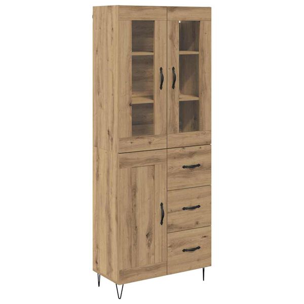 vidaXL Highboard Artisan-Eiche 69,5 x 34 x 90 cm Holzwerkstoff
