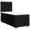 vidaXL Boxspringbett mit Matratze Schwarz 90x200 cm Stoff