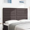 vidaXL LED Kopfteil mit LED-Lichtleisten Dunkelbraun 160 cm Polyester