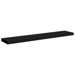 vidaXL Schweberegal Schwarz 120x23,5x3,8 cm MDF