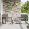 vidaXL Gartenm&ouml;bel Set mit Kissen 3 pcs Hellgrau