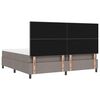 vidaXL Boxspringbett mit Matratze mit LED Taupe 200 x 200 cm Stoff