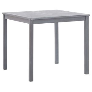 vidaXL Gartentisch Grau 80x80x74 cm Massivholz Akazie