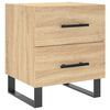 vidaXL Nachttische 2 Stk. Sonoma-Eiche 40x35x47,5 cm Holzwerkstoff