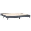 vidaXL Boxspringbett mit Matratze & LED Dunkelgrau 180x210 cm Samt
