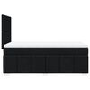 vidaXL Boxspringbett mit Matratze Schwarz 90x190 cm Stoff