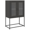 vidaXL Highboard Schwarz 68x39x107 cm Stahl