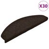 vidaXL Stufenmatten Selbstklebend 30 Stk. 65x21x4 cm Dunkelbraun Halbrund Gro&szlig;