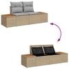 vidaXL Gartensofa-set mit Kissen 4 pcs Beige und Hellgrau Polyrattan